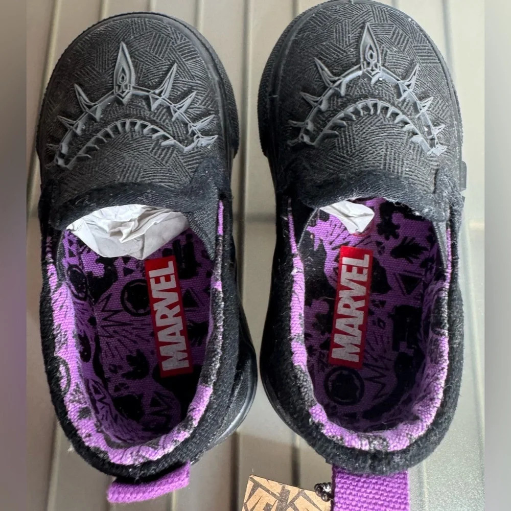 Marvel ground up black panther slip-on baby shoes size 5